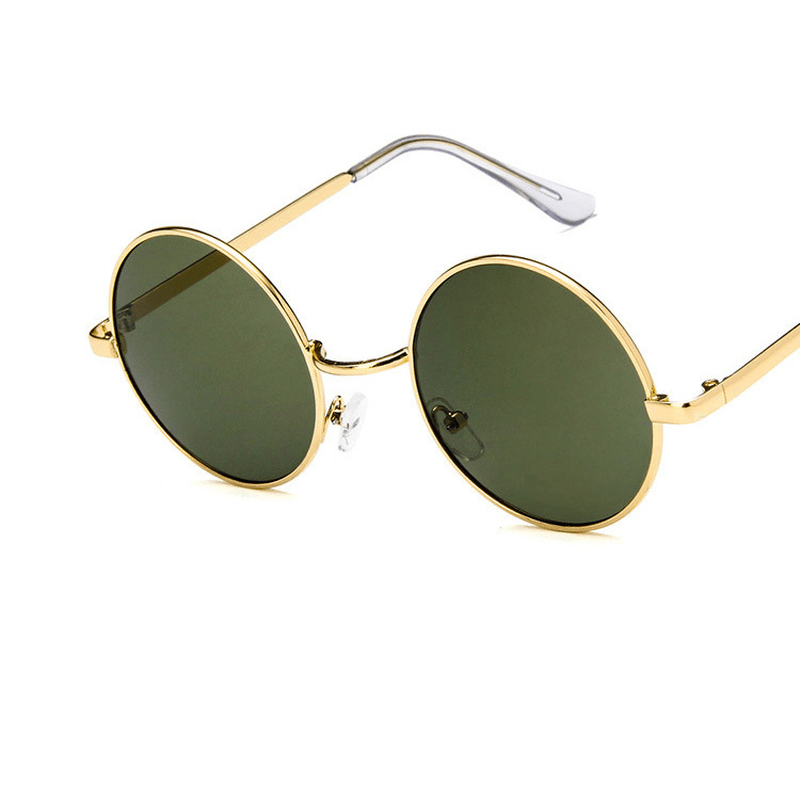 round frame retro metal sunglasses, view 2 - MRSLM