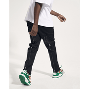 mens slim-fit casual trousers, view 3 - MRSLM