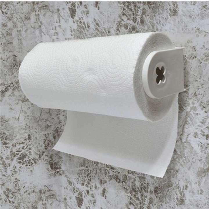 Roll Paper Towel Holder Sucker Tissue Rack Kitchen Bathroom Cabinet Wall Mount - MRSLM