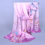 women's printed chiffon scarf, view 8 - MRSLM