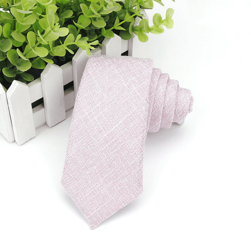men's super narrow cotton necktie, view 2 - MRSLM