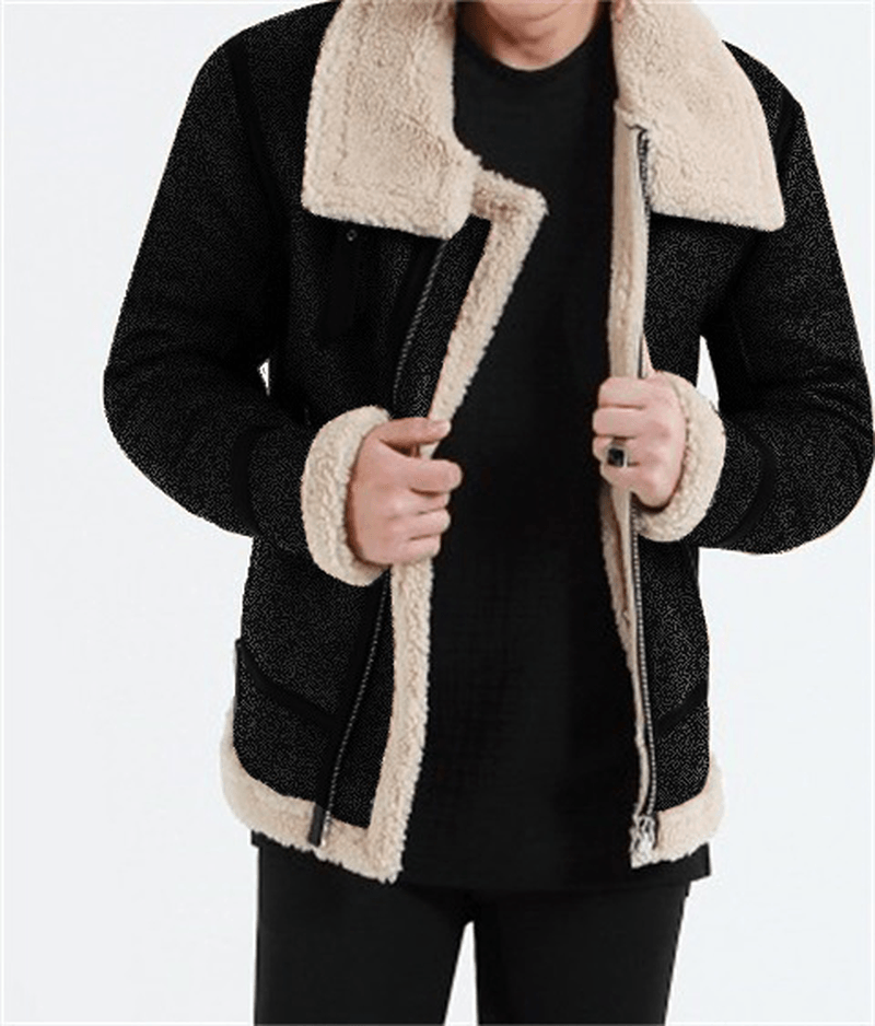 men's deerskin velvet zip jacket - MRSLM