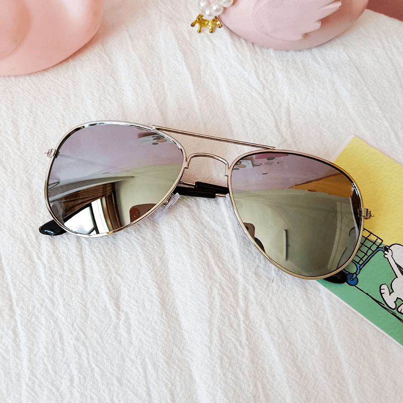 Children's colorful aviator sunglasses, view 4 - MRSLM