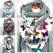 thick plush triangle shawl, view 7 - MRSLM