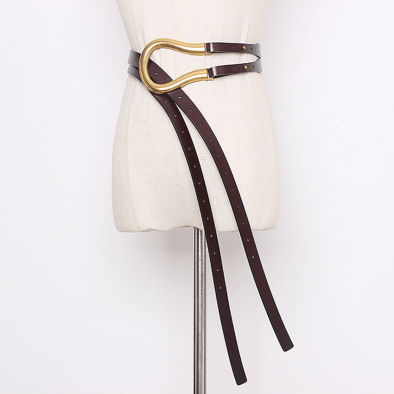 women's horseshoe buckle cowhide belt - MRSLM