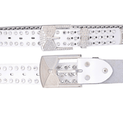 Women's cowhide rhinestone butterfly belt, view 3 - MRSLM