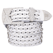Women's cowhide rhinestone butterfly belt, view 5 - MRSLM