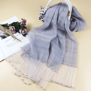 elegant pearl silk scarf shawl, view 10 - MRSLM