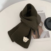 Knitted plain scarf, view 4 - MRSLM