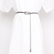 woven waist belt for women, view 3 - MRSLM