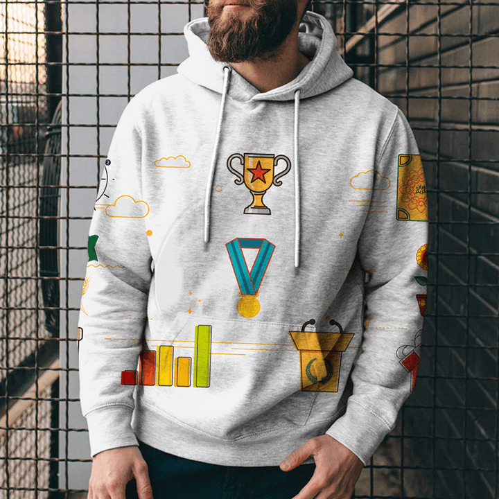 The New Geometric Digital Print Hoodie - MRSLM