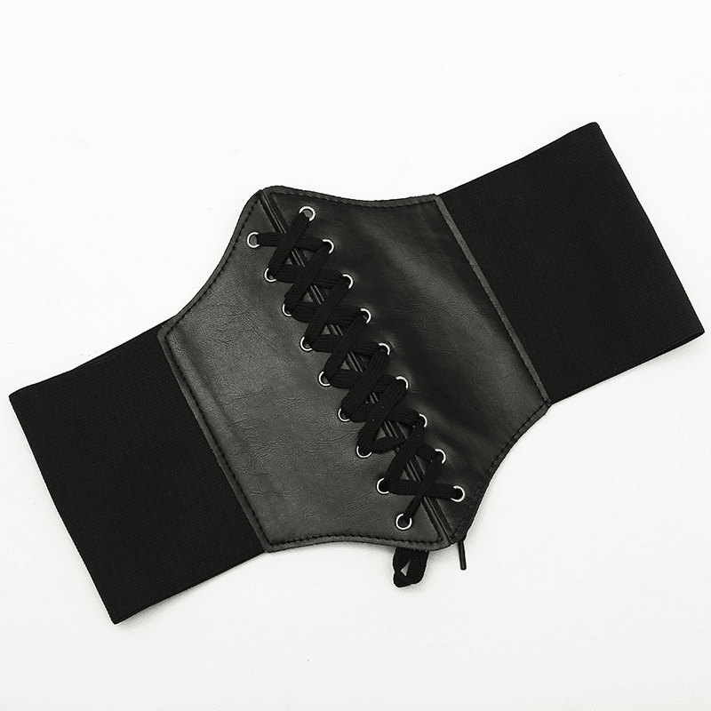 Women's wide elastic waist belt, view 2 - MRSLM