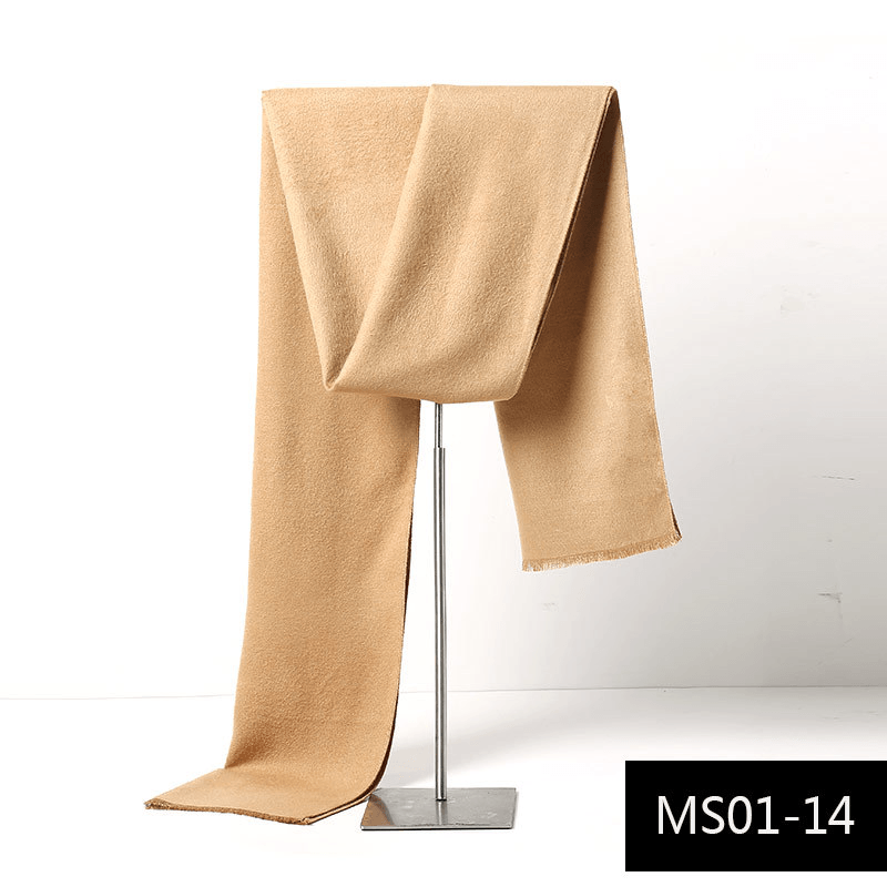 Men's plaid imitation cashmere scarf, view 8 - MRSLM