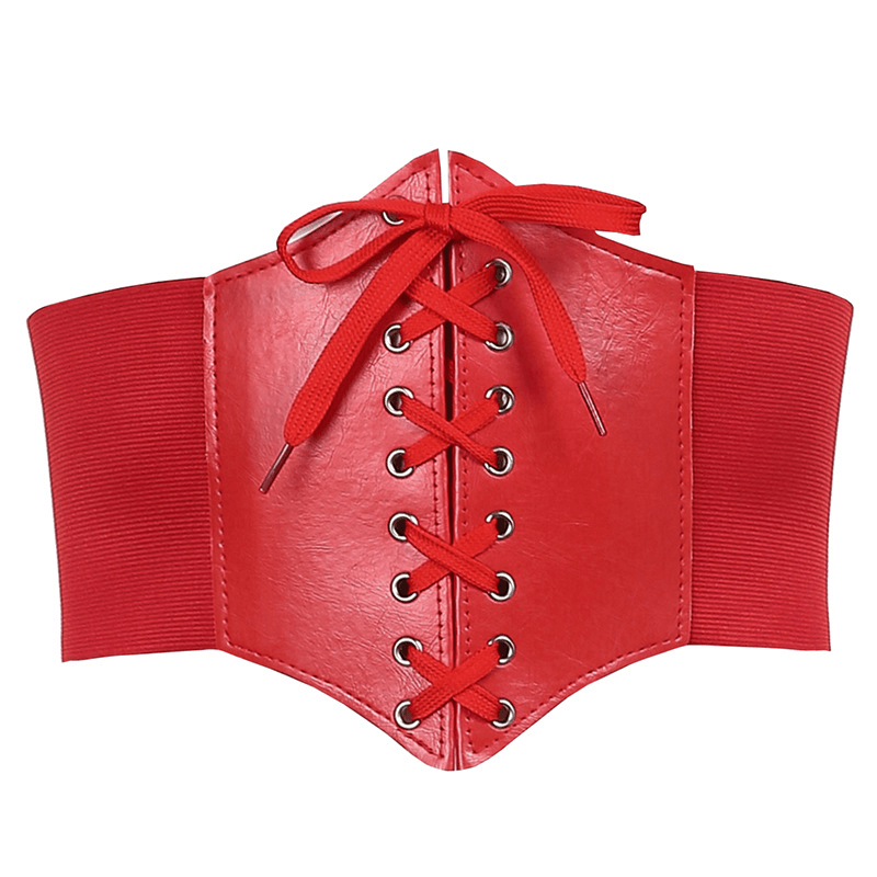 women's high-waist PU corset belt, view 5 - MRSLM