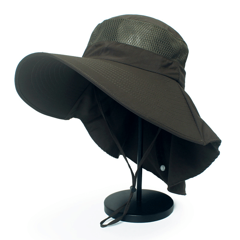 men's cotton wide brim fisherman hat, view 9 - MRSLM