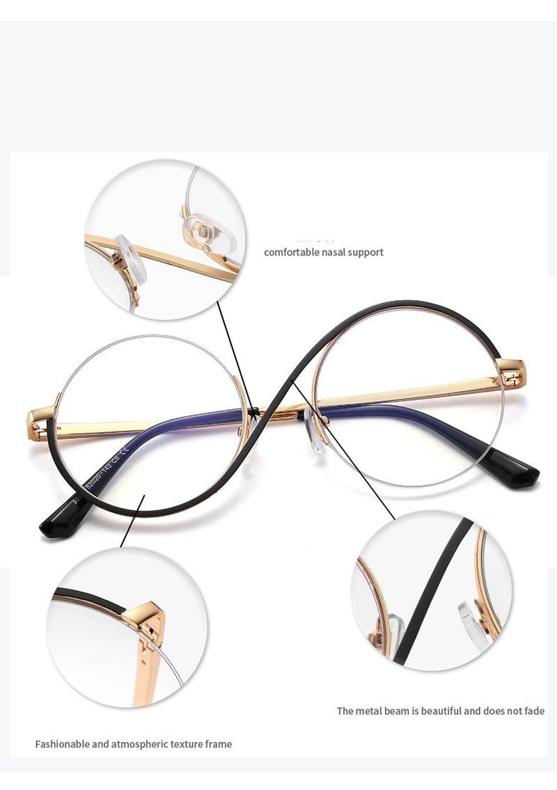 metal full frame square glasses, view 3 - MRSLM
