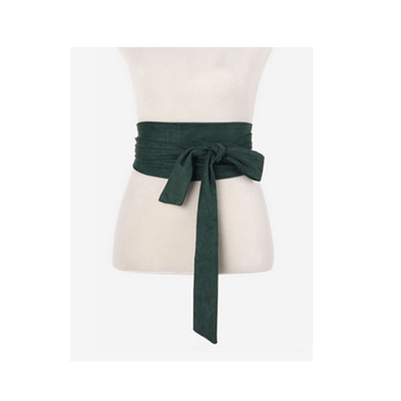 ladies wide vintage cloth belt, view 4 - MRSLM
