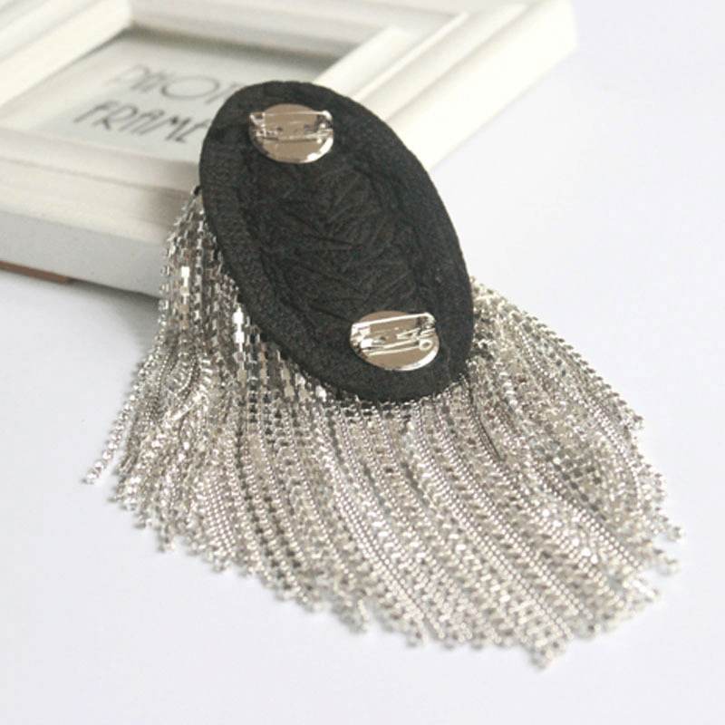 Exaggerated Fringed Epaulettes for Dress Coats