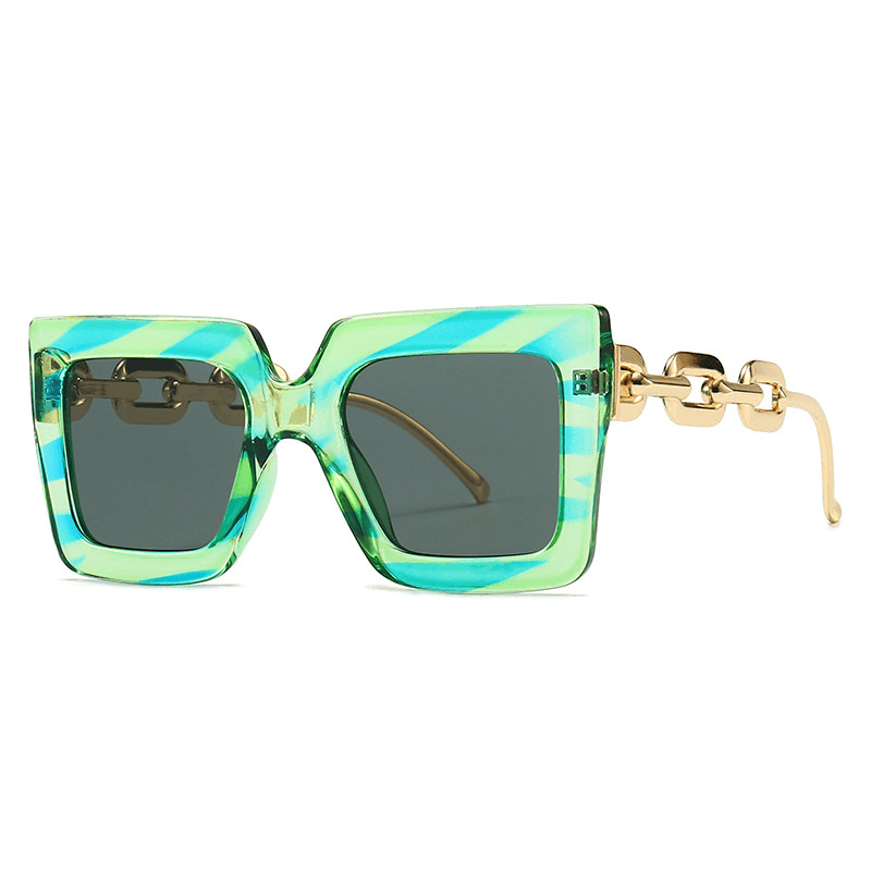 Retro square large frame sunglasses, view 3 - MRSLM