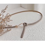 Women's thin pigskin belt, view 12 - MRSLM
