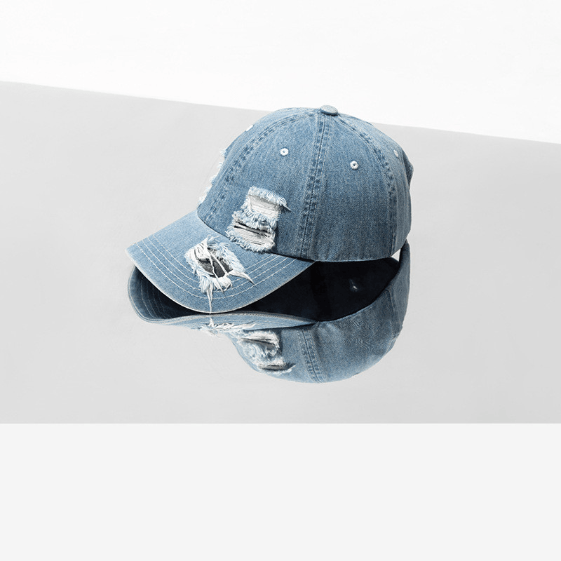 retro denim baseball cap, view 4 - MRSLM