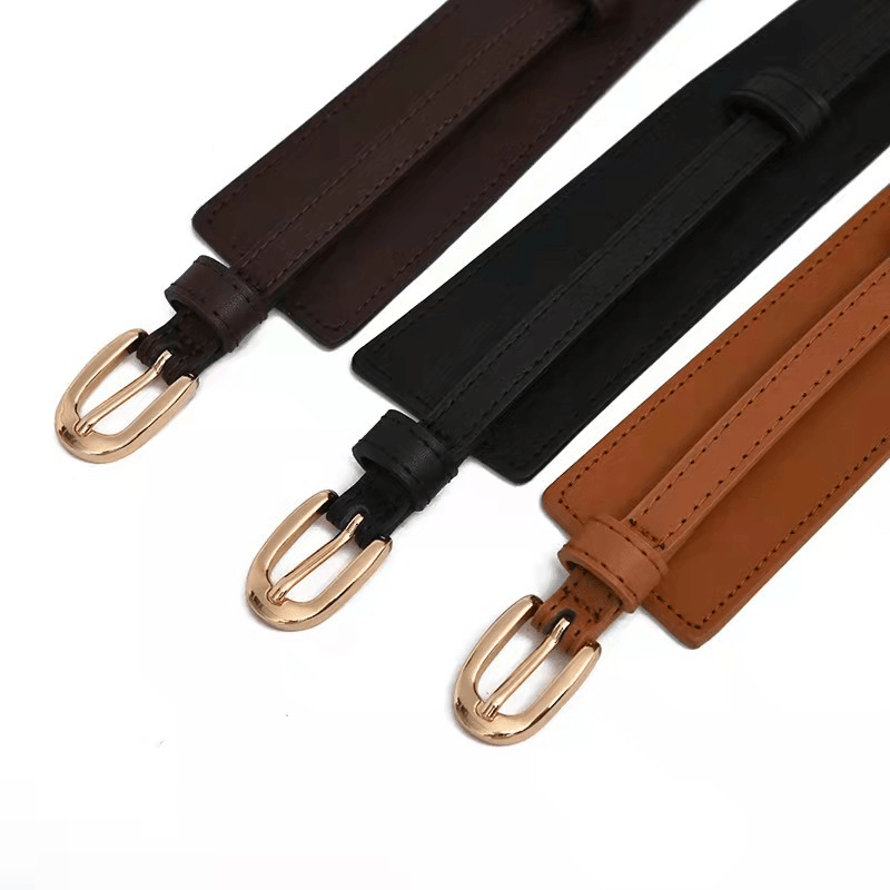 women's faux leather waist belt, view 6 - MRSLM