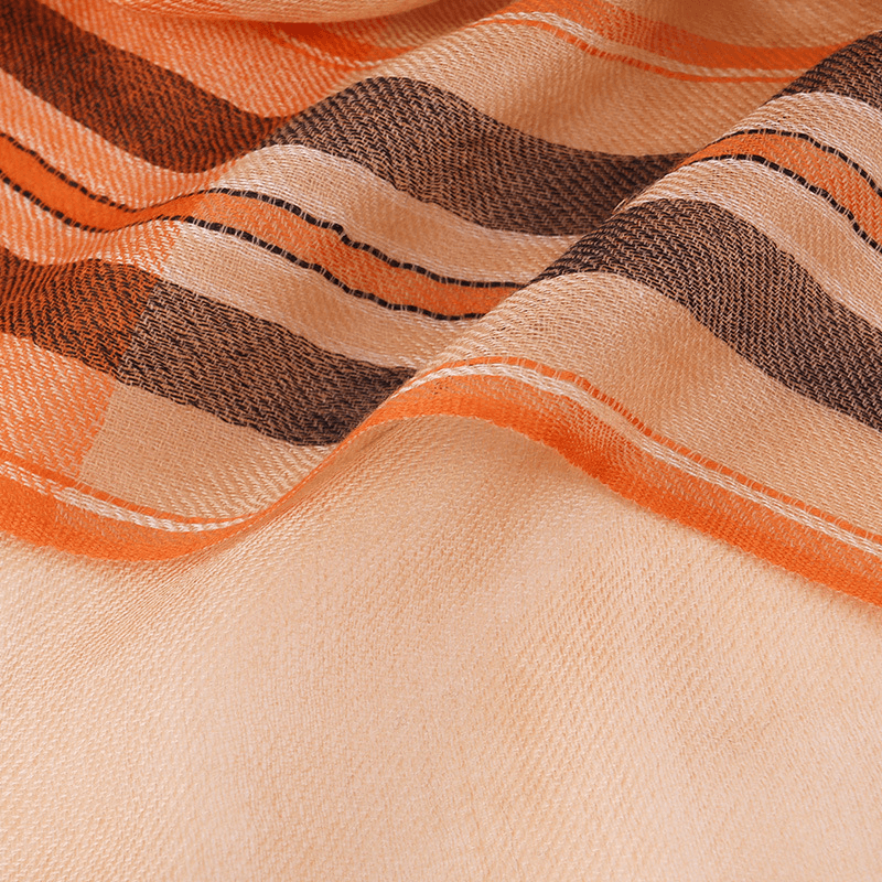 long checkered fringe scarf, view 3 - MRSLM
