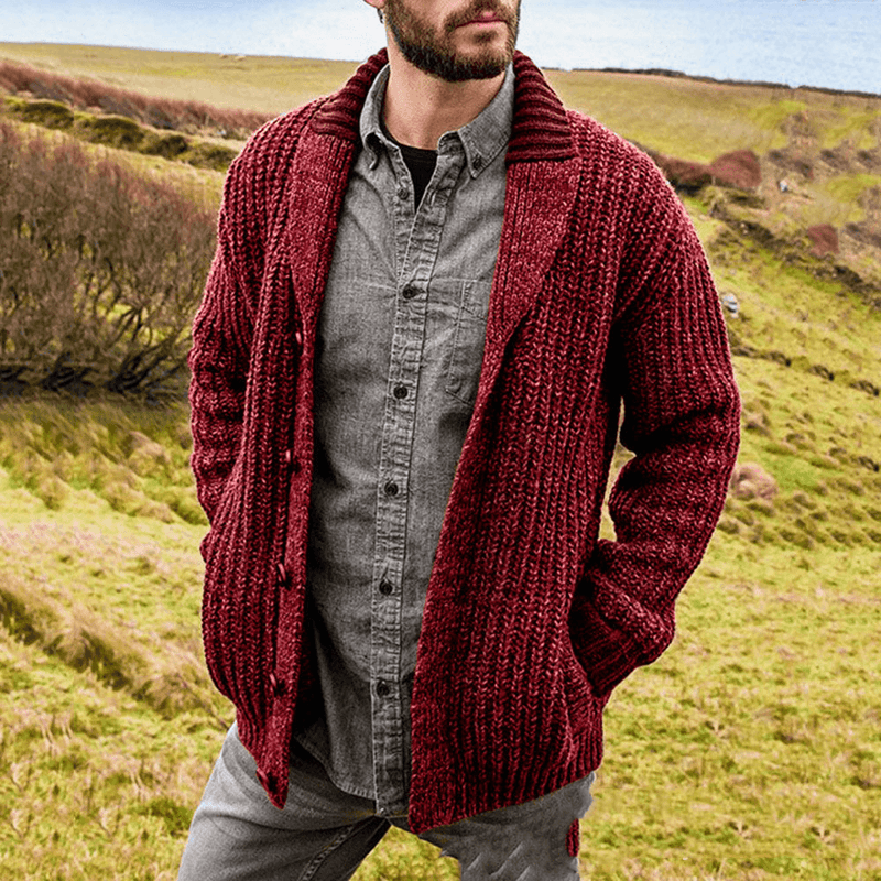knitted wool blend sweater coat, view 5 - MRSLM