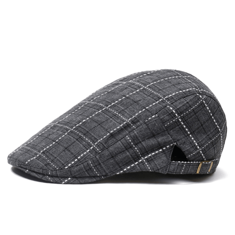 plaid peaked cap, view 3 - MRSLM