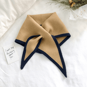 triangle knitted shawl scarf, view 8 - MRSLM