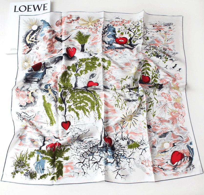 Sweet Temperament Silk Scarf Women