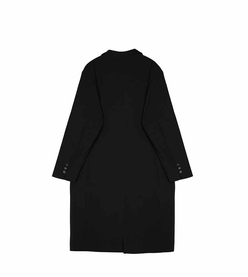 Men's black mid-length loose casual jacket, view 7 - MRSLM
