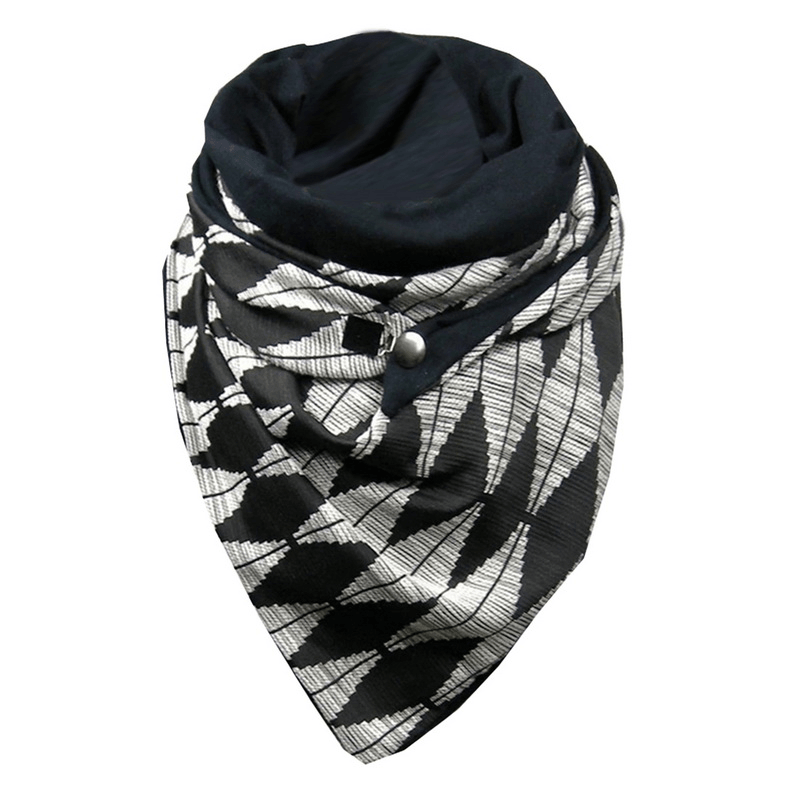 Padded warm printed shawl scarf, view 8 - MRSLM