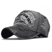 distressed washed baseball cap, view 3 - MRSLM