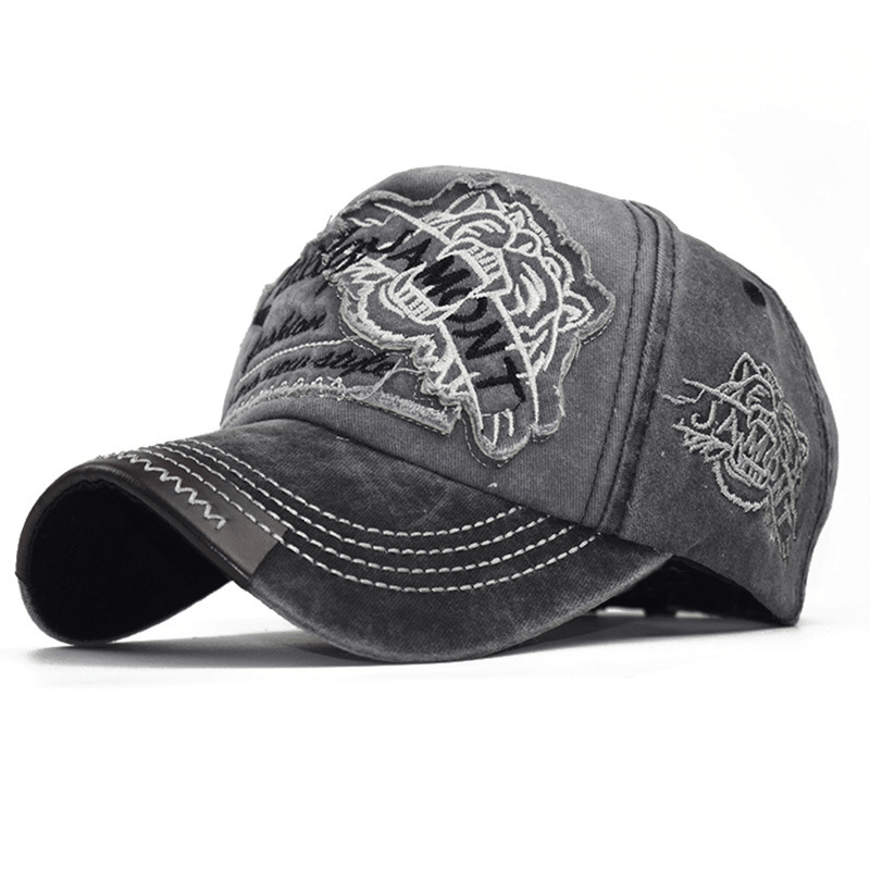 distressed washed baseball cap, view 3 - MRSLM