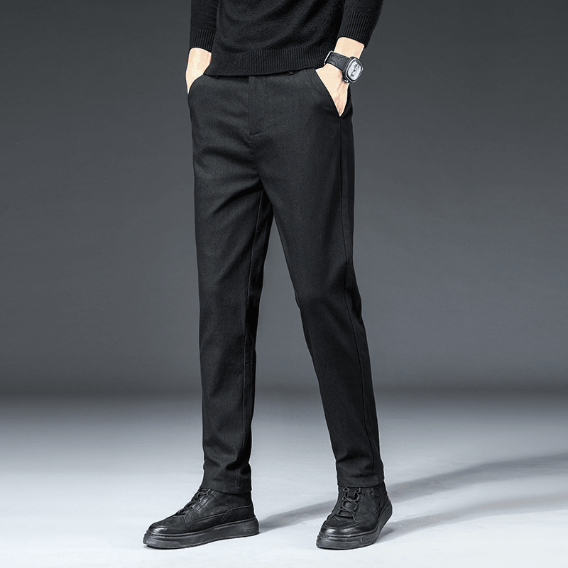 Men'S Slim Straight Autumn and Winter Men'S Casual Pants - MRSLM