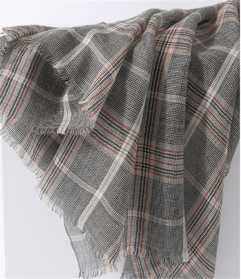 thin worsted cashmere shawl, view 4 - MRSLM