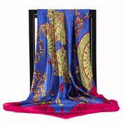 retro silk satin square scarf, view 9 - MRSLM