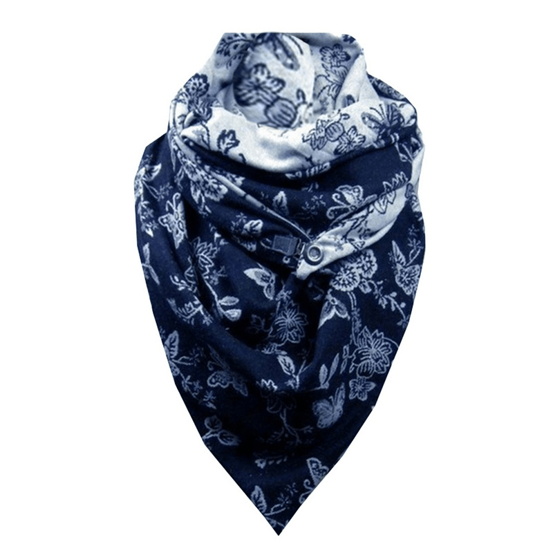 Padded warm printed shawl scarf, view 9 - MRSLM