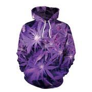 Men Fashion Green Big Leaf Hoodie - MRSLM
