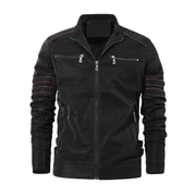 men's fleece faux leather jacket - MRSLM