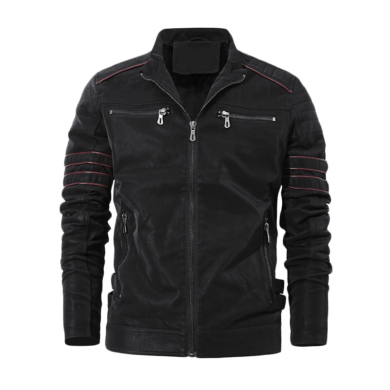 men's fleece faux leather jacket - MRSLM