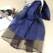 elegant pearl silk scarf shawl, view 12 - MRSLM