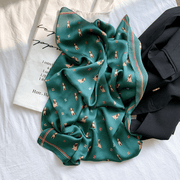 women's printed square scarf, view 6 - MRSLM