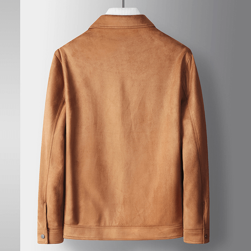 men's loose suede-look jacket, view 3 - MRSLM