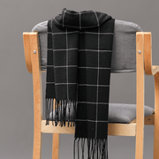 plaid imitation cashmere tassel scarf, view 19 - MRSLM