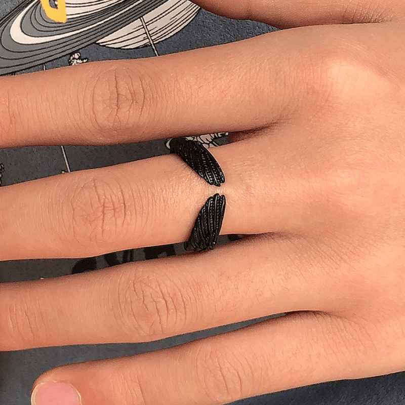 Hip hop angel wing ring, view 2 - MRSLM