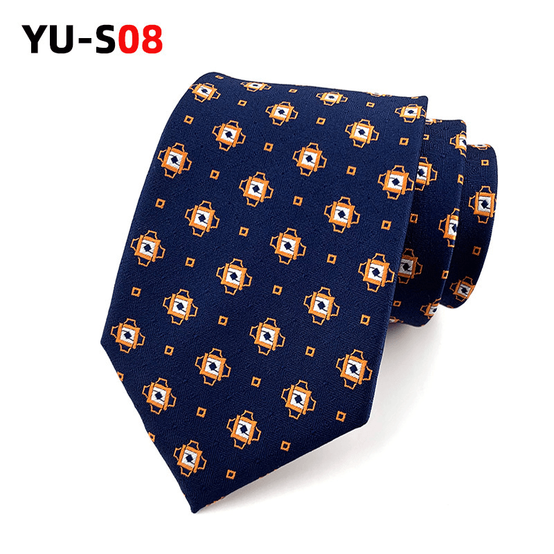Men's retro jacquard tie, view 9 - MRSLM