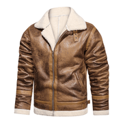 Men's lapel faux fur jacket, view 4 - MRSLM