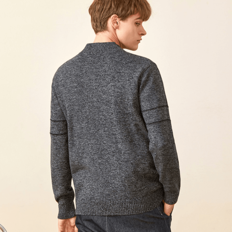 Autumn and Winter Slim-Fitting Threaded Cuffs All-Match Blouse Men - MRSLM